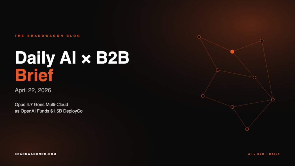 BrandWagon branded hero — Daily AI x B2B Brief for April 22, 2026